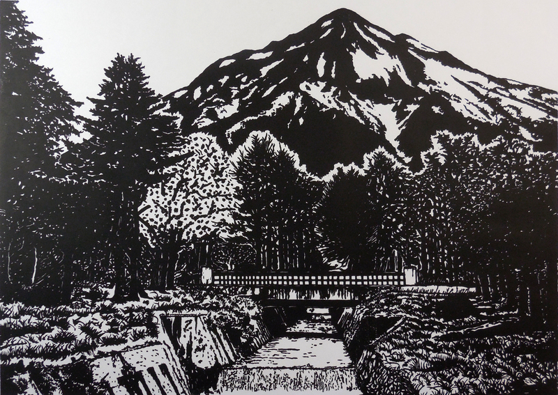 Hiroshi Terada - "Distant View of Tsugaru-Fuji ((Mt. Iwaki)"